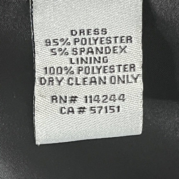 Eliza J Women's Size 6 Knit Dress Shift Stretch Charcoal Gray Stripe Pink Accent - Picture 9 of 9